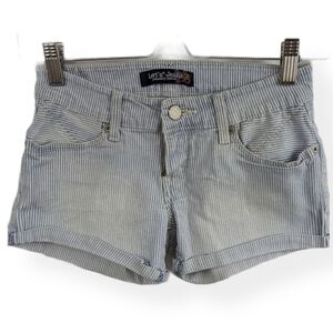 Levi's Cuffed Pin Stipe Jean Shorts Sz 0